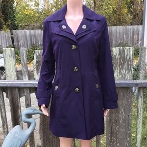 London Fog Double Lapel Trench Coat No Belt